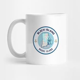 Souvenir Map - Block Island Rhode Island Mug